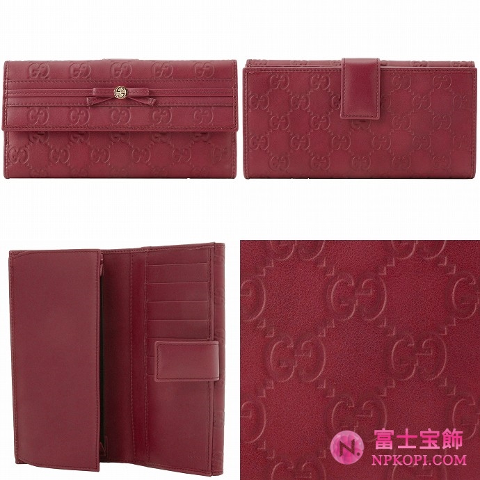 GUCCI/グッチ MAYFAIRグッチシマGG柄Gディテールシグネチャーウェブ2つ折り長財布 256933 AA61G 6122 